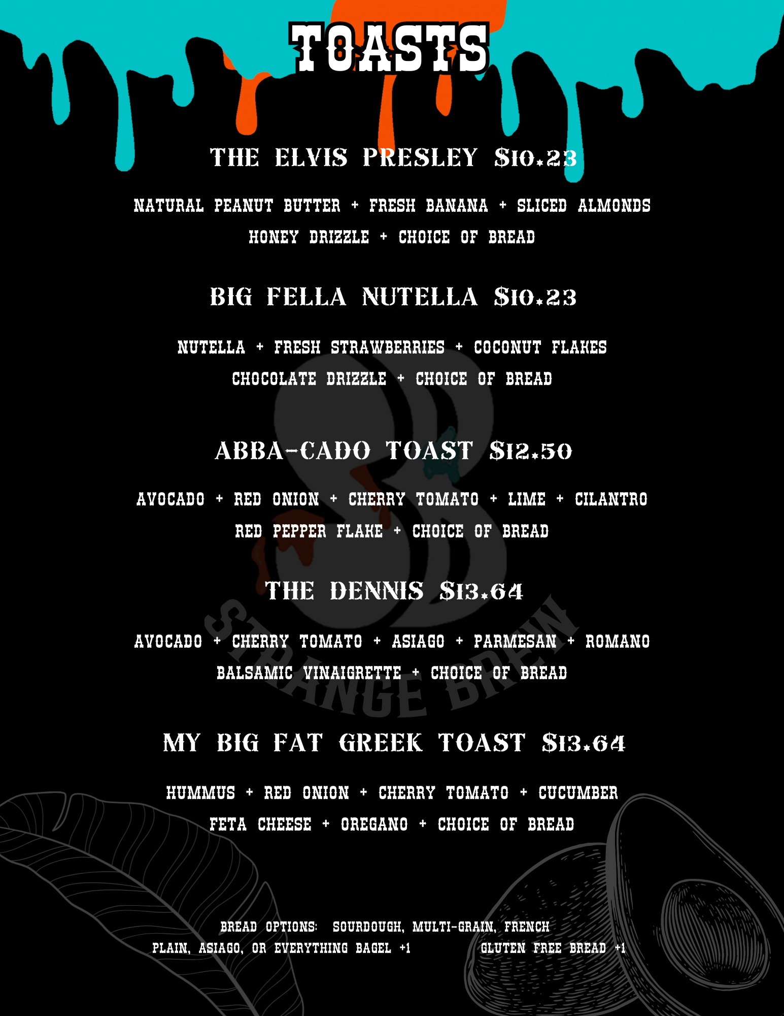Stranger Drinks Menu full menu | strange brew